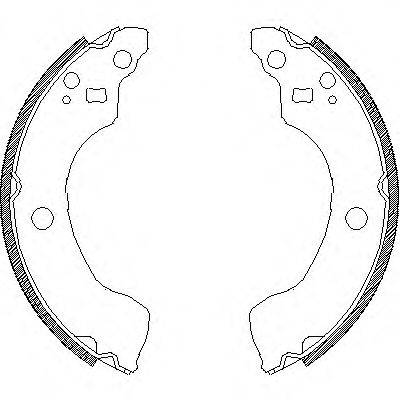 WOKING Z418900 Комплект гальмівних колодок