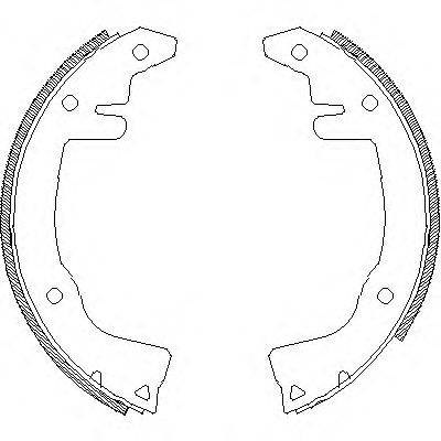 WOKING Z428100 Комплект гальмівних колодок