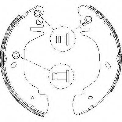 WOKING Z430500 Комплект гальмівних колодок