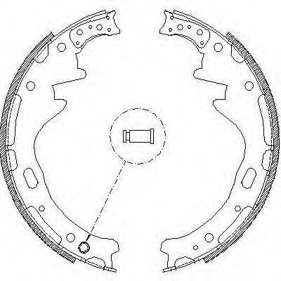 WOKING Z435700 Комплект гальмівних колодок