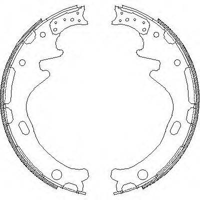 WOKING Z435800 Комплект гальмівних колодок