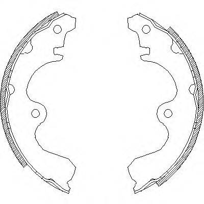 WOKING Z436100 Комплект гальмівних колодок
