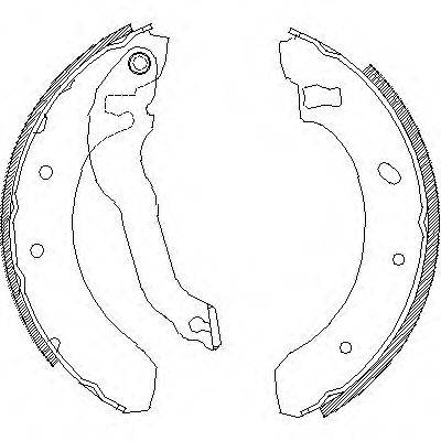 WOKING Z439500 Комплект гальмівних колодок