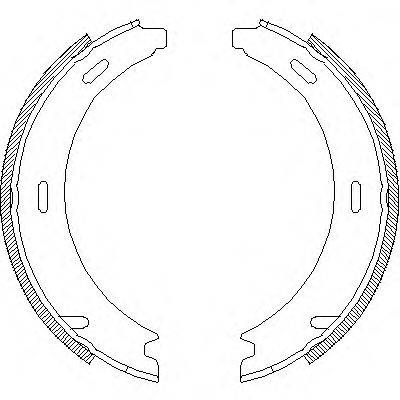 WOKING Z409402 Комплект гальмівних колодок, стоянкова гальмівна система