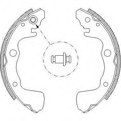 WOKING Z437300 Комплект гальмівних колодок
