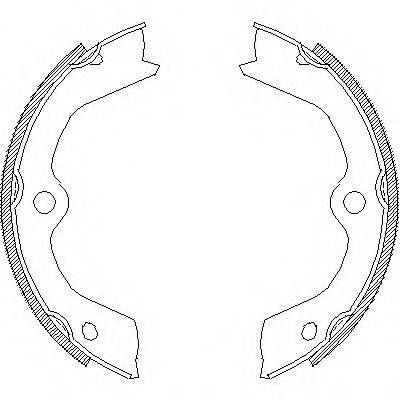 WOKING Z470300 Комплект гальмівних колодок, стоянкова гальмівна система