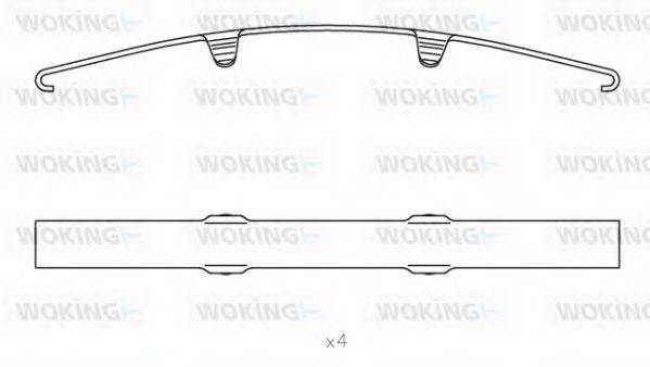 WOKING ACA852300 Комплектуючі, колодки дискового гальма