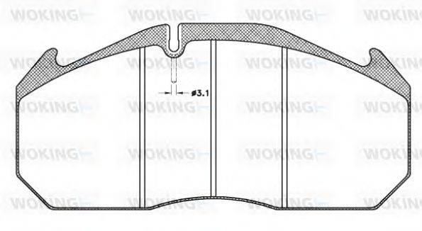 WOKING JSA406310 Комплект гальмівних колодок, дискове гальмо