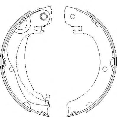WOKING Z468000 Комплект гальмівних колодок, стоянкова гальмівна система