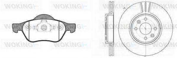 WOKING 8862301 Комплект гальм, дисковий гальмівний механізм