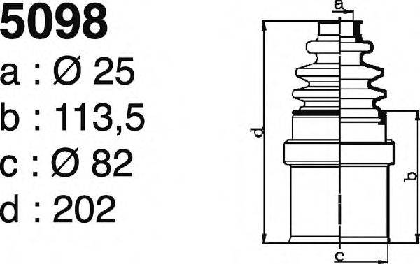 DEPA 5098 Комплект пильника, приводний вал