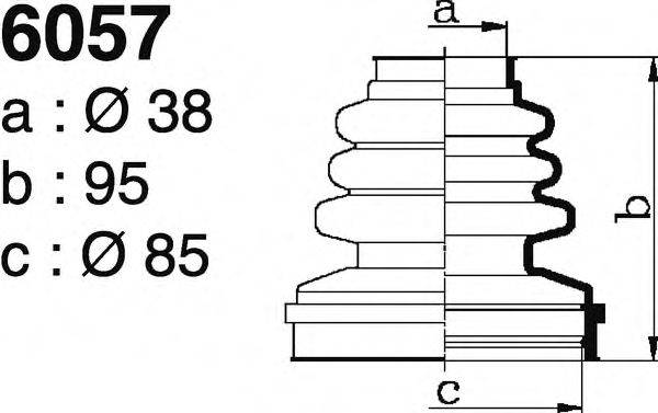 DEPA 6057 Комплект пильника, приводний вал