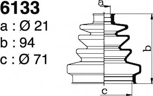 DEPA 6133 Комплект пильника, приводний вал