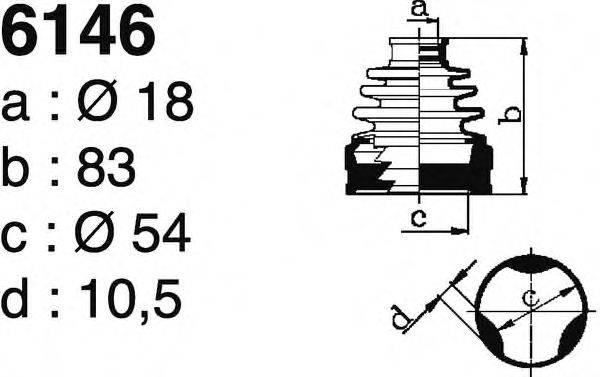 DEPA 6146 Комплект пильника, приводний вал