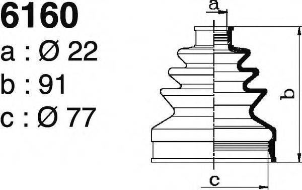 DEPA 6160 Комплект пильника, приводний вал