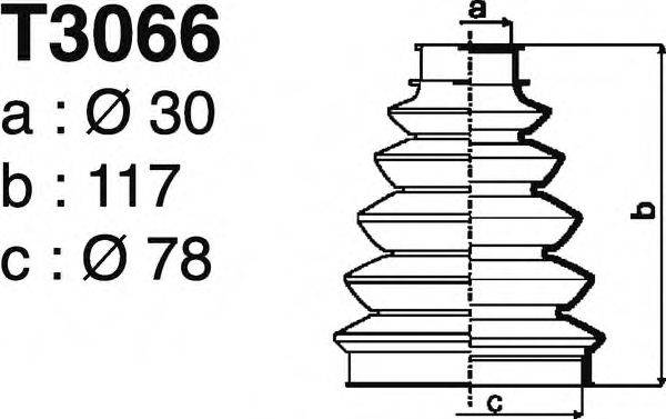 DEPA T3066 Комплект пильника, приводний вал