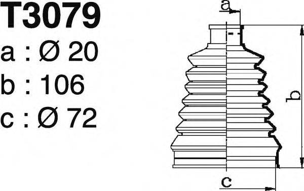 DEPA T3079 Комплект пильника, приводний вал