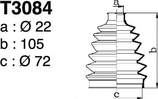 DEPA T3084 Комплект пильника, приводний вал