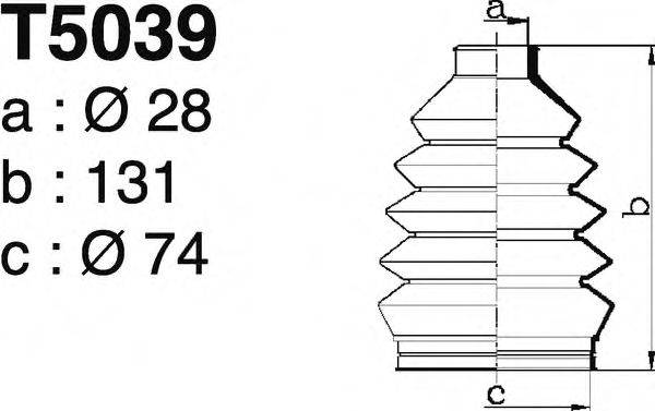 DEPA T5039 Комплект пильника, приводний вал