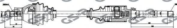 GSP 245025 Приводний вал