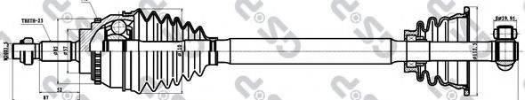 GSP 250160 Приводний вал