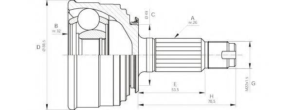 OPEN PARTS CVJ504110 Шарнірний комплект, приводний вал