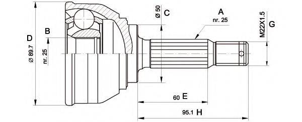 OPEN PARTS CVJ506110 Шарнірний комплект, приводний вал