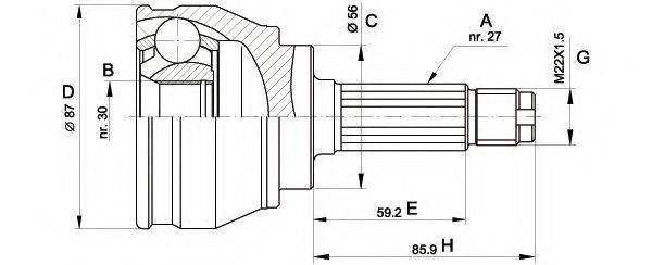 OPEN PARTS CVJ508310 Шарнірний комплект, приводний вал