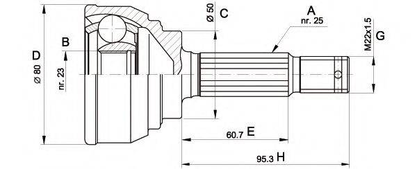 OPEN PARTS CVJ510310 Шарнірний комплект, приводний вал