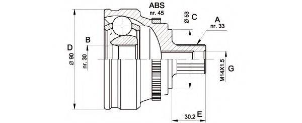 OPEN PARTS CVJ511010 Шарнірний комплект, приводний вал