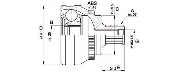 OPEN PARTS CVJ511910 Шарнірний комплект, приводний вал