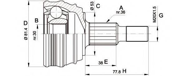 OPEN PARTS CVJ523510 Шарнірний комплект, приводний вал