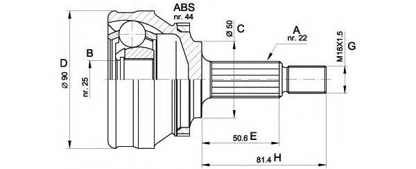 OPEN PARTS CVJ536310 Шарнірний комплект, приводний вал