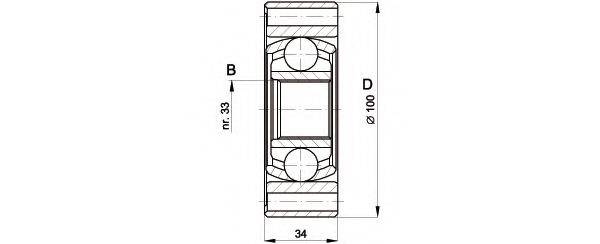 OPEN PARTS CVJ539820 Шарнірний комплект, приводний вал