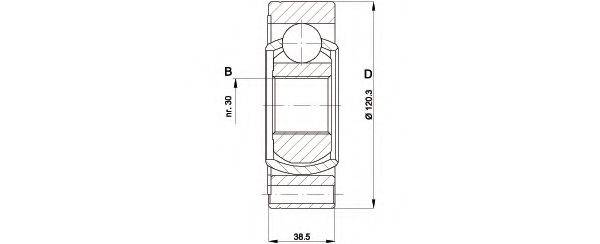 OPEN PARTS CVJ542820 Шарнірний комплект, приводний вал