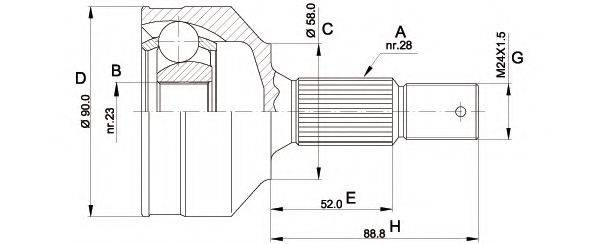 OPEN PARTS CVJ546110 Шарнірний комплект, приводний вал