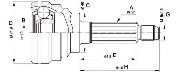 OPEN PARTS CVJ549010 Шарнірний комплект, приводний вал