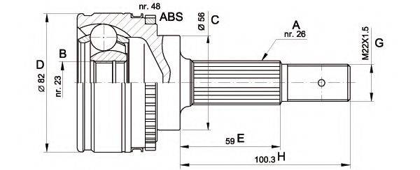 OPEN PARTS CVJ549210 Шарнірний комплект, приводний вал