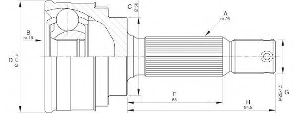 OPEN PARTS CVJ557810 Шарнірний комплект, приводний вал