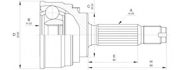 OPEN PARTS CVJ560810 Шарнірний комплект, приводний вал