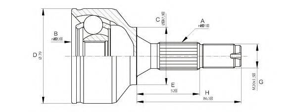 OPEN PARTS CVJ566810 Шарнірний комплект, приводний вал