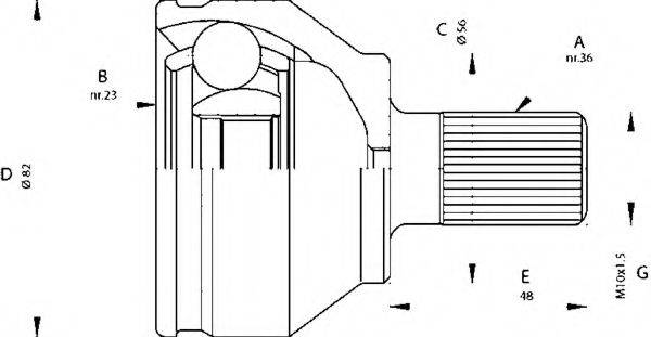 OPEN PARTS CVJ566910 Шарнірний комплект, приводний вал