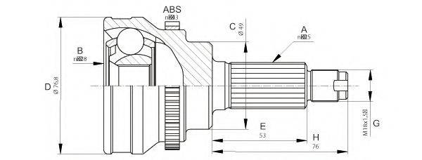 OPEN PARTS CVJ567510 Шарнірний комплект, приводний вал