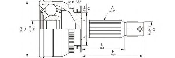 OPEN PARTS CVJ569110 Шарнірний комплект, приводний вал