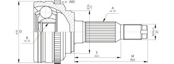 OPEN PARTS CVJ571110 Шарнірний комплект, приводний вал