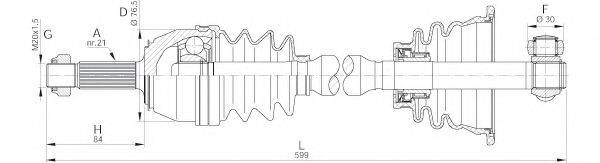 OPEN PARTS DRS601200 Приводний вал