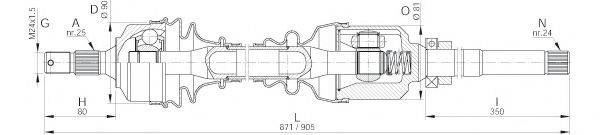 OPEN PARTS DRS602400 Приводний вал