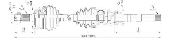 OPEN PARTS DRS609300 Приводний вал