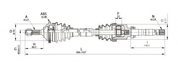 OPEN PARTS DRS612600 Приводний вал