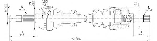 OPEN PARTS DRS613700 Приводний вал